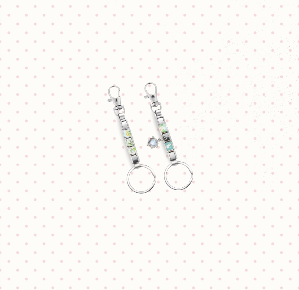 Italian charm keychain